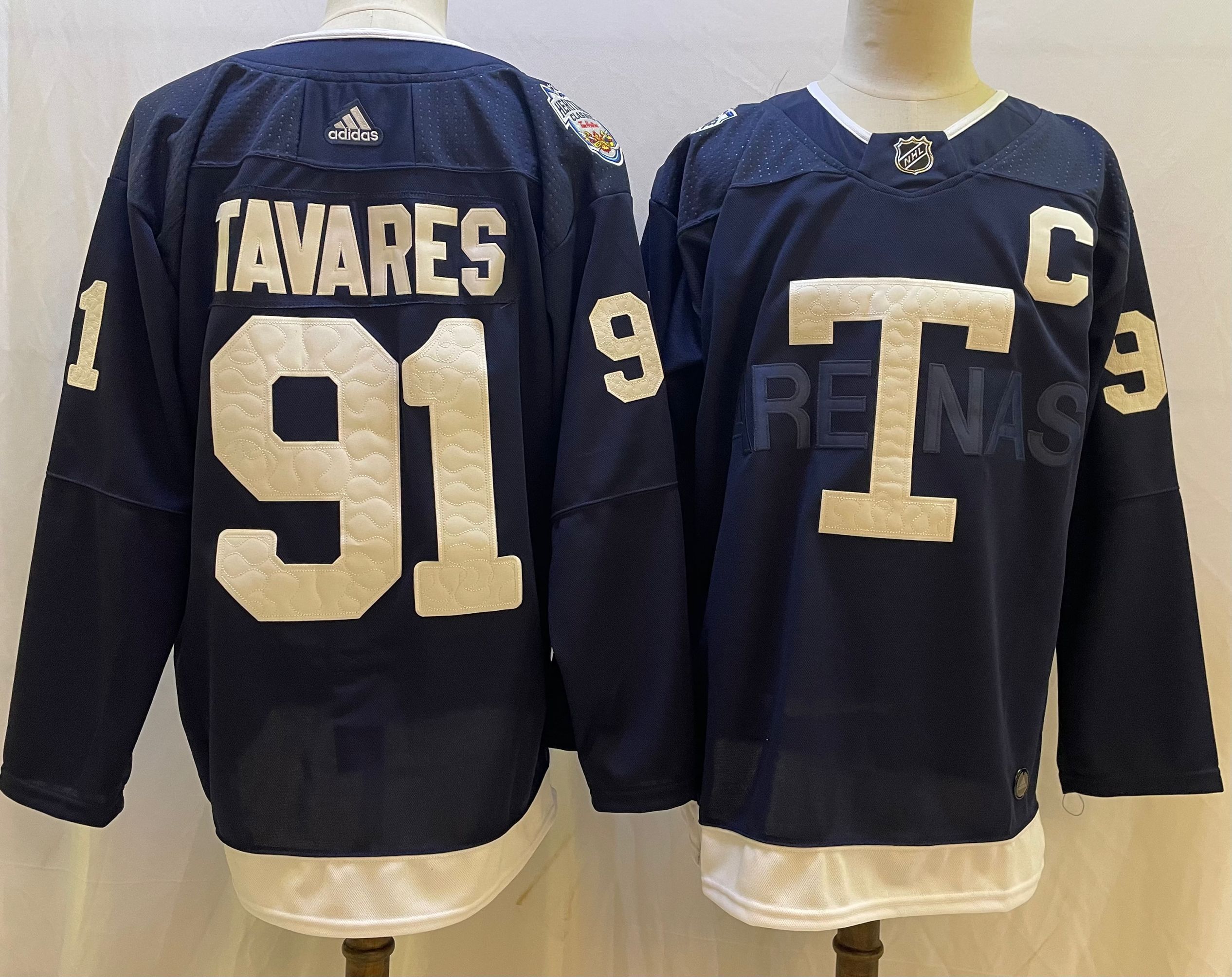 Men Toronto Maple Leafs #91 Tavares Blue Classic Edition 2022 Adidas NHL Jersey